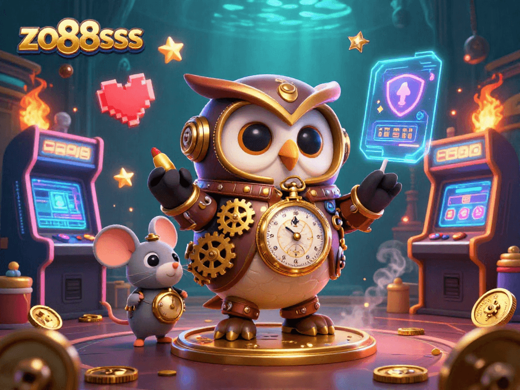 Experience the dynamic gambling world with zo88sss's thrilling visuals and vibrant game elements in an engaging 3D illustration.