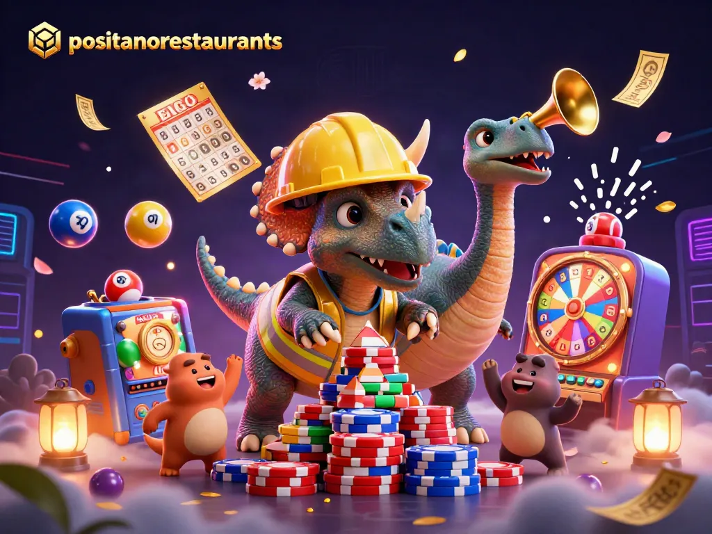 Experience winning strategies at positanorestaurants with colorful lottery balls and casino excitement.
