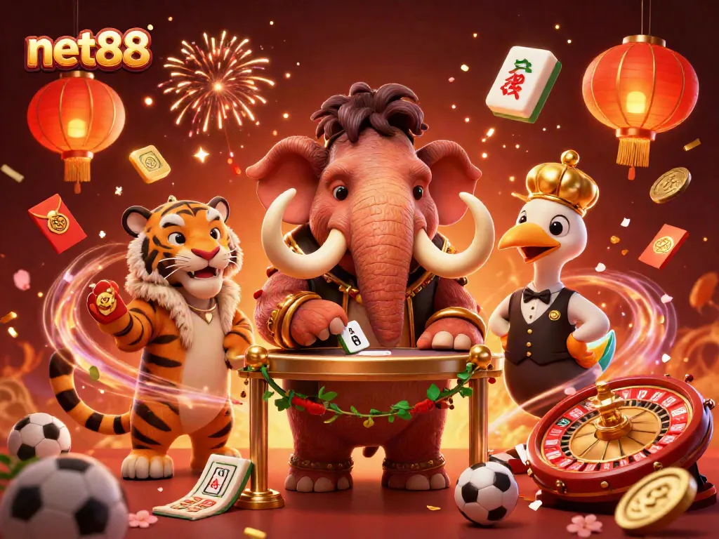 Experience thrilling sports betting at net88 with 3D casino characters and dynamic game elements.