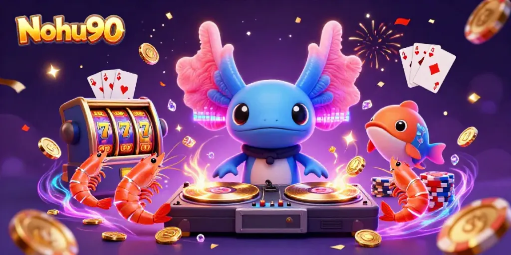 Activate winning strategies at Nohu90 with a vibrant underwater casino scene featuring colorful characters.