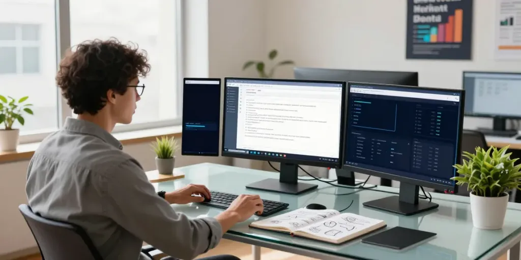 Professional workspace optimizing instant indexing strategies in digital marketing.