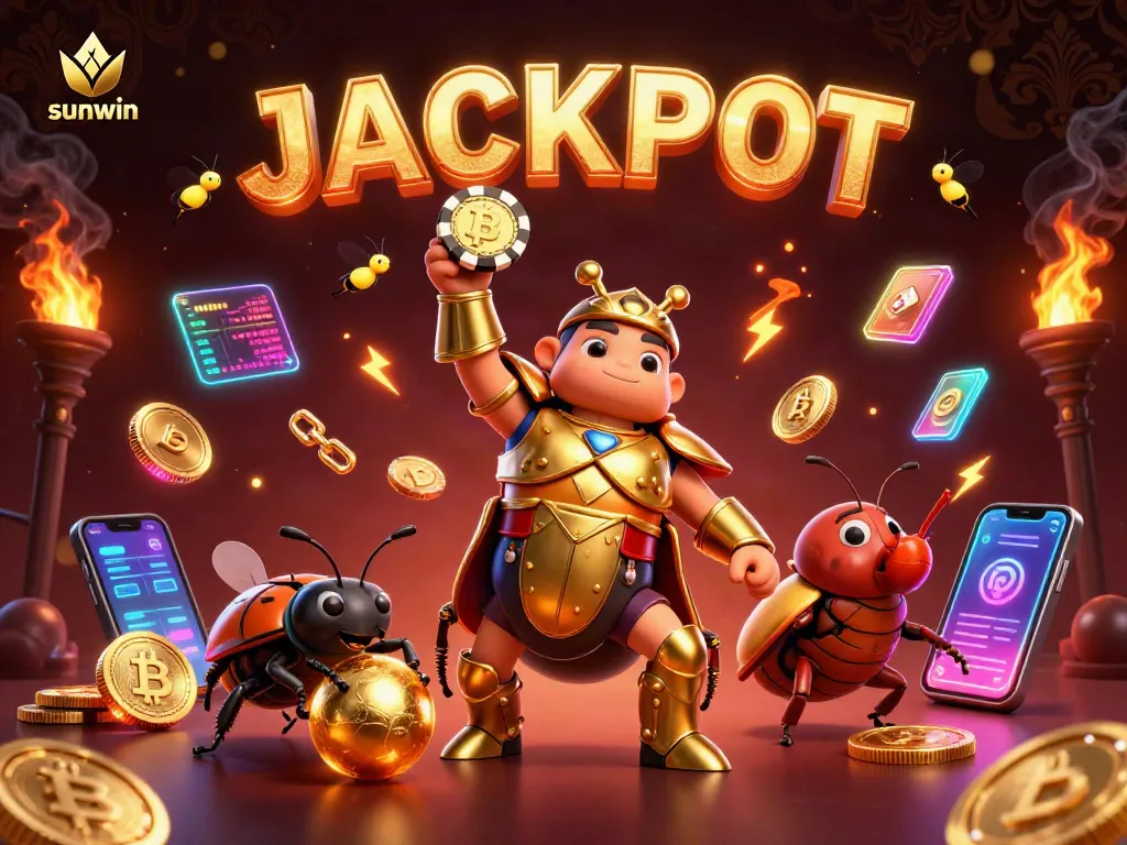 Engage in thrilling games at Sunwin with dynamic 3D characters celebrating big wins!