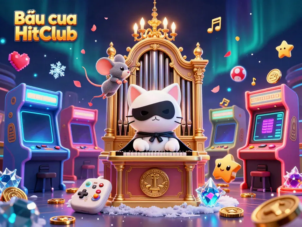 Experience the excitement of Bầu cua HitClub with vibrant characters and colorful gaming elements.